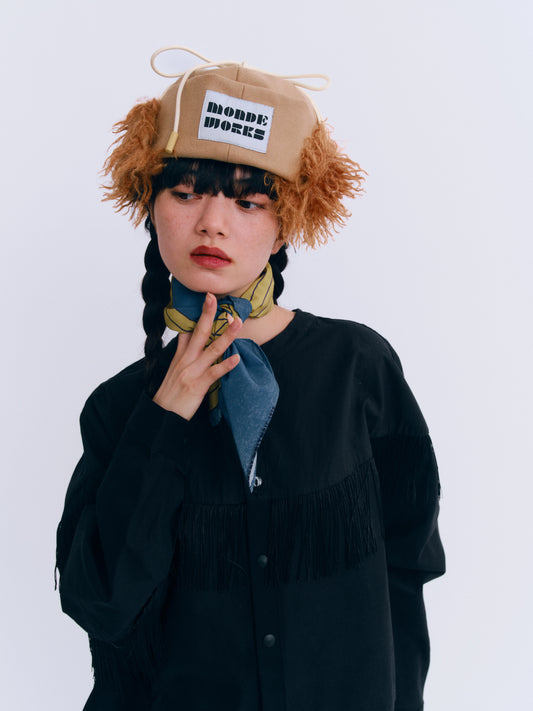 [受注生産9月末]ファー付きウールHAT
