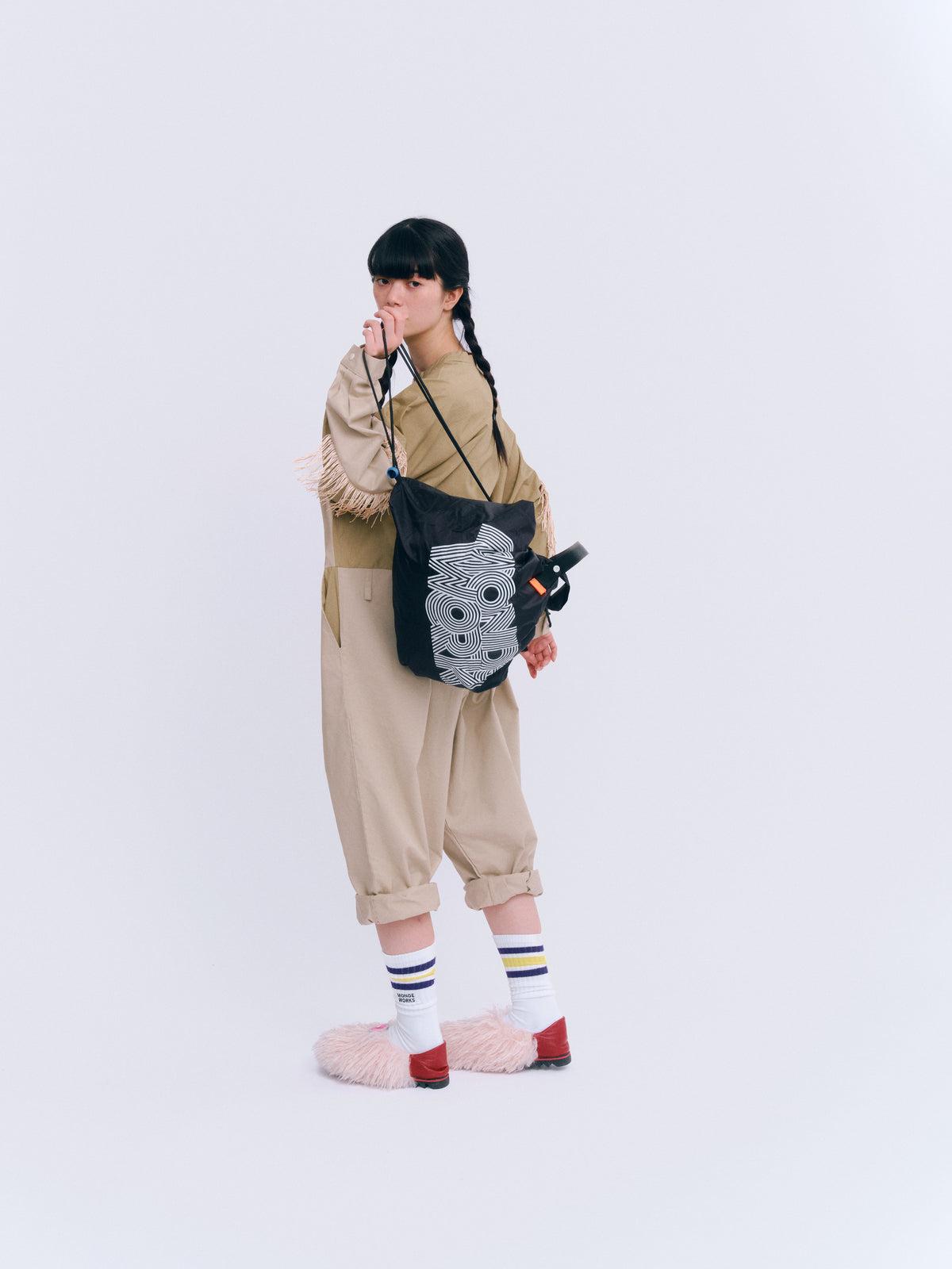 MONDEWORKロゴ３WAYナップサック 6